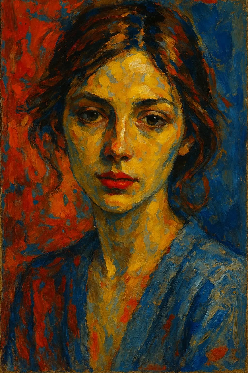 Whispers of Color: A Portrait of Inner Light and Emotion