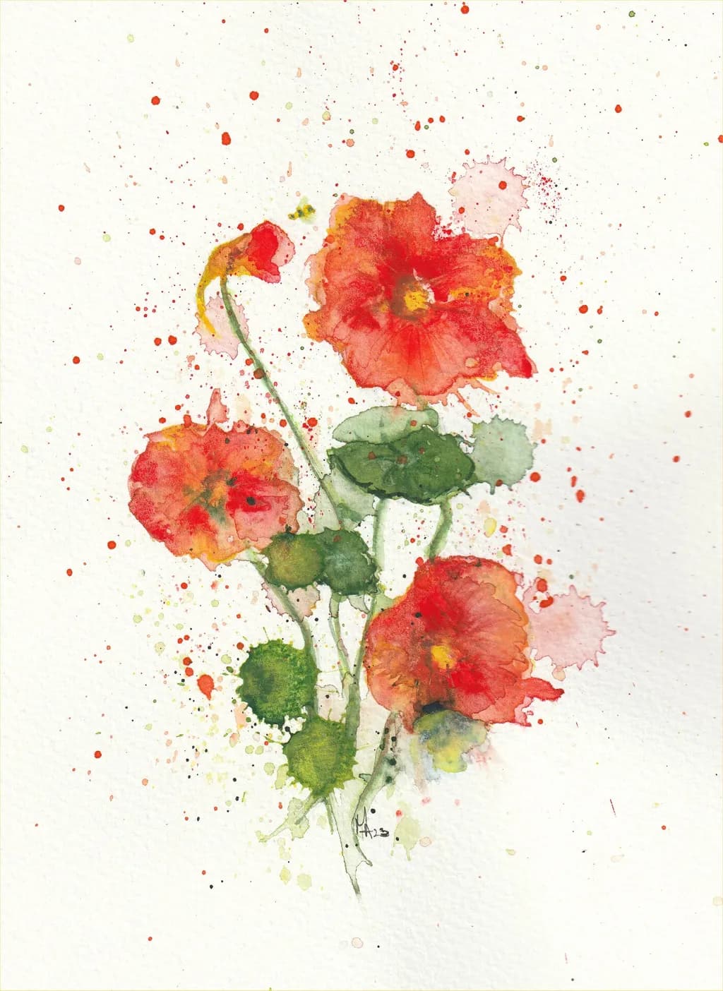 Vibrant Blooms: A Splash of Color and Joy in Watercolor Art