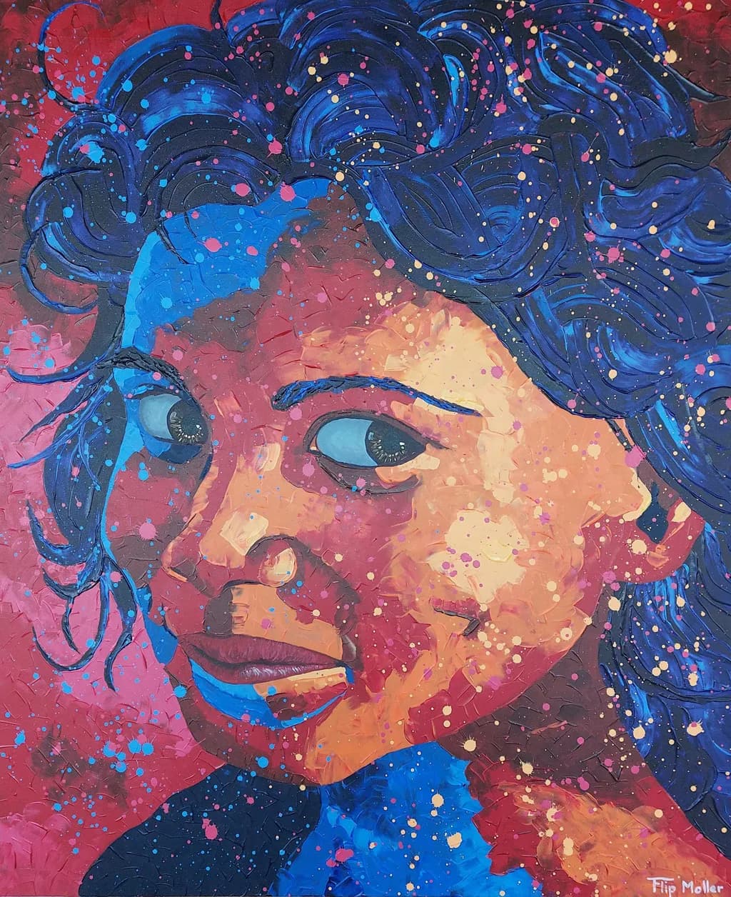 Whimsical Whirl: A Colorful Portrait of Joy and Curiosity