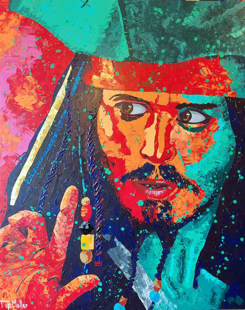 "Colorful Whimsy: The Playful Spirit of a Pirate Legend"