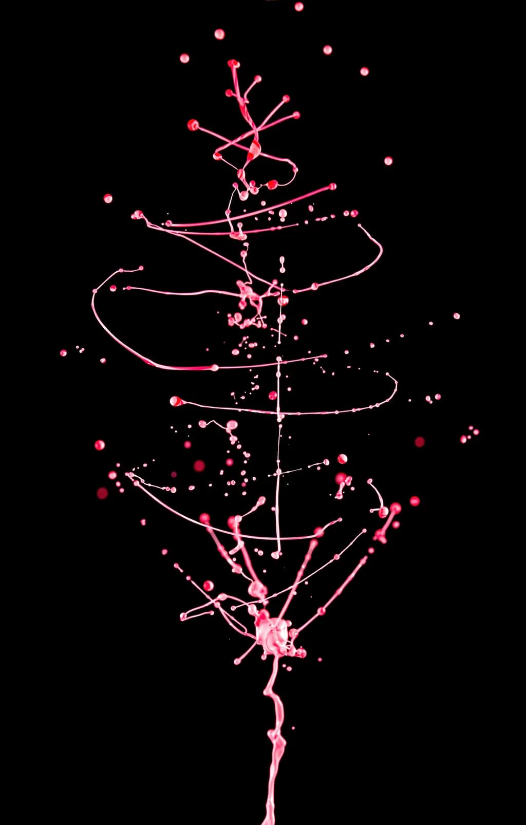 Vibrant Pink Splash: An Abstract Dance of Liquid Artistry