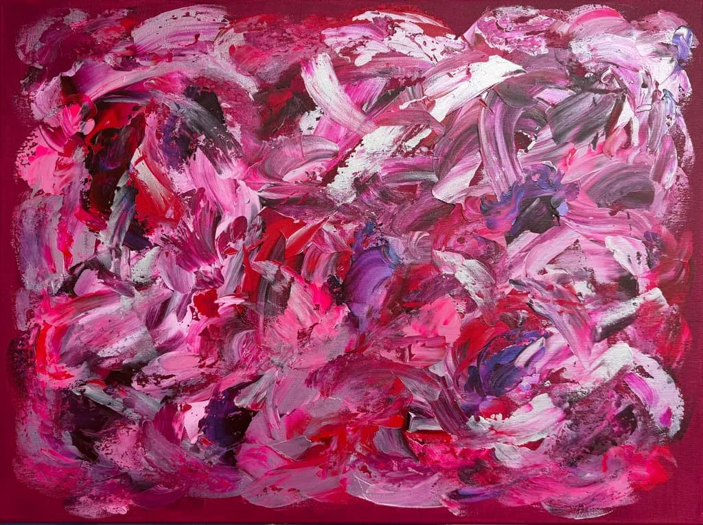 Whirlwind of Passion: A Dance of Pink and Purple Emotions