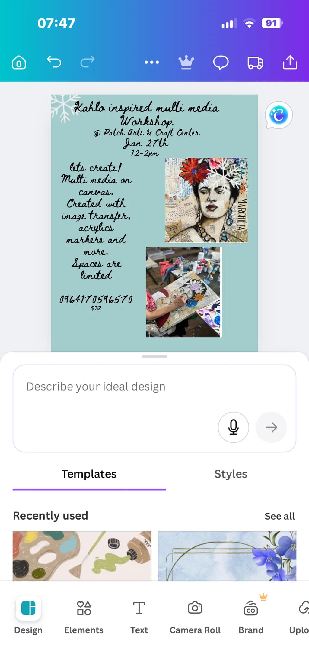 Kahlo-Inspired Workshop