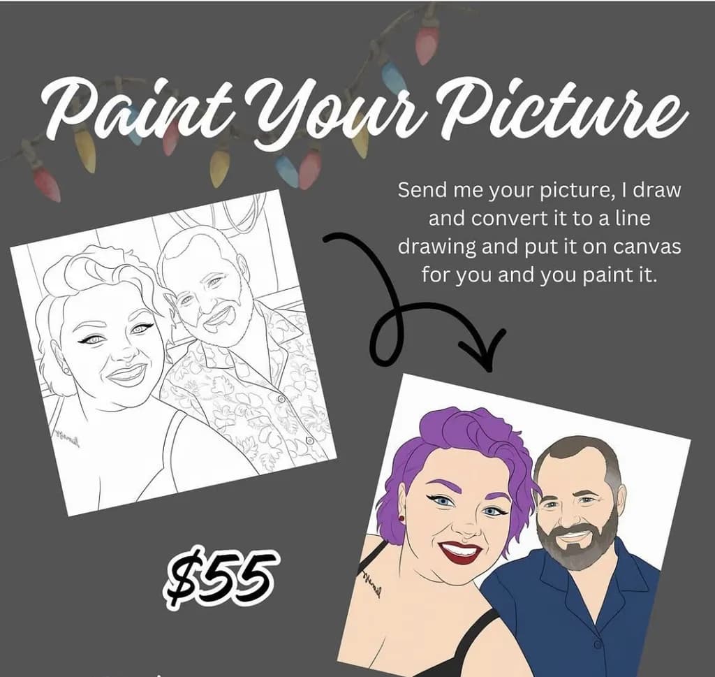 Custom Line Portrait Canvas