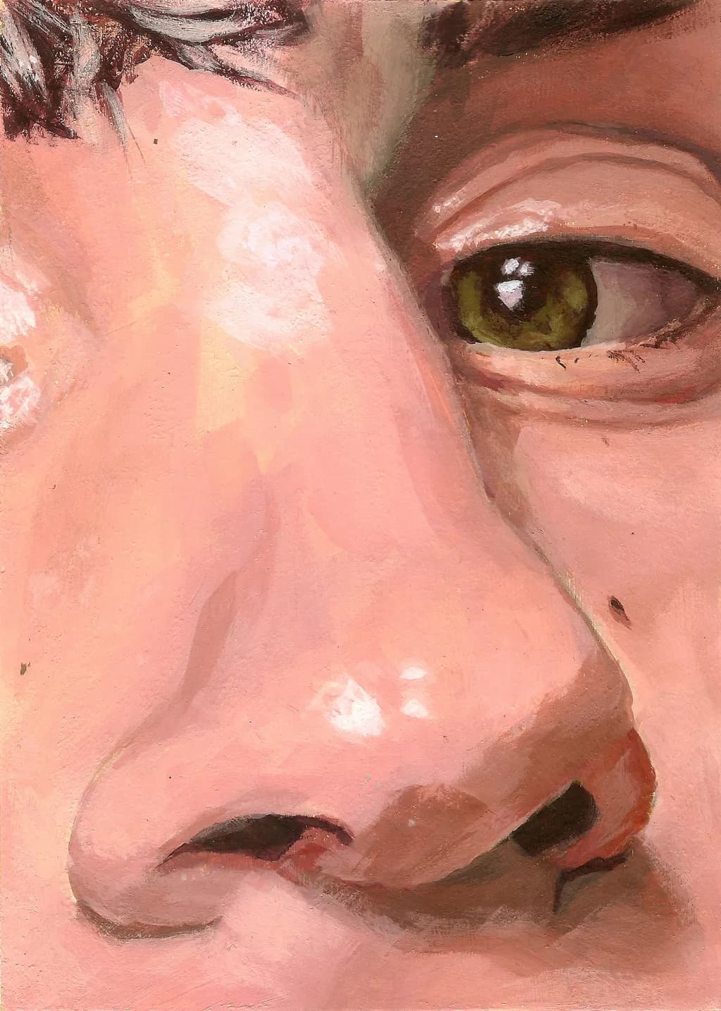 Intimate Expressions: A Close-Up Portrait of Emotion and Detail