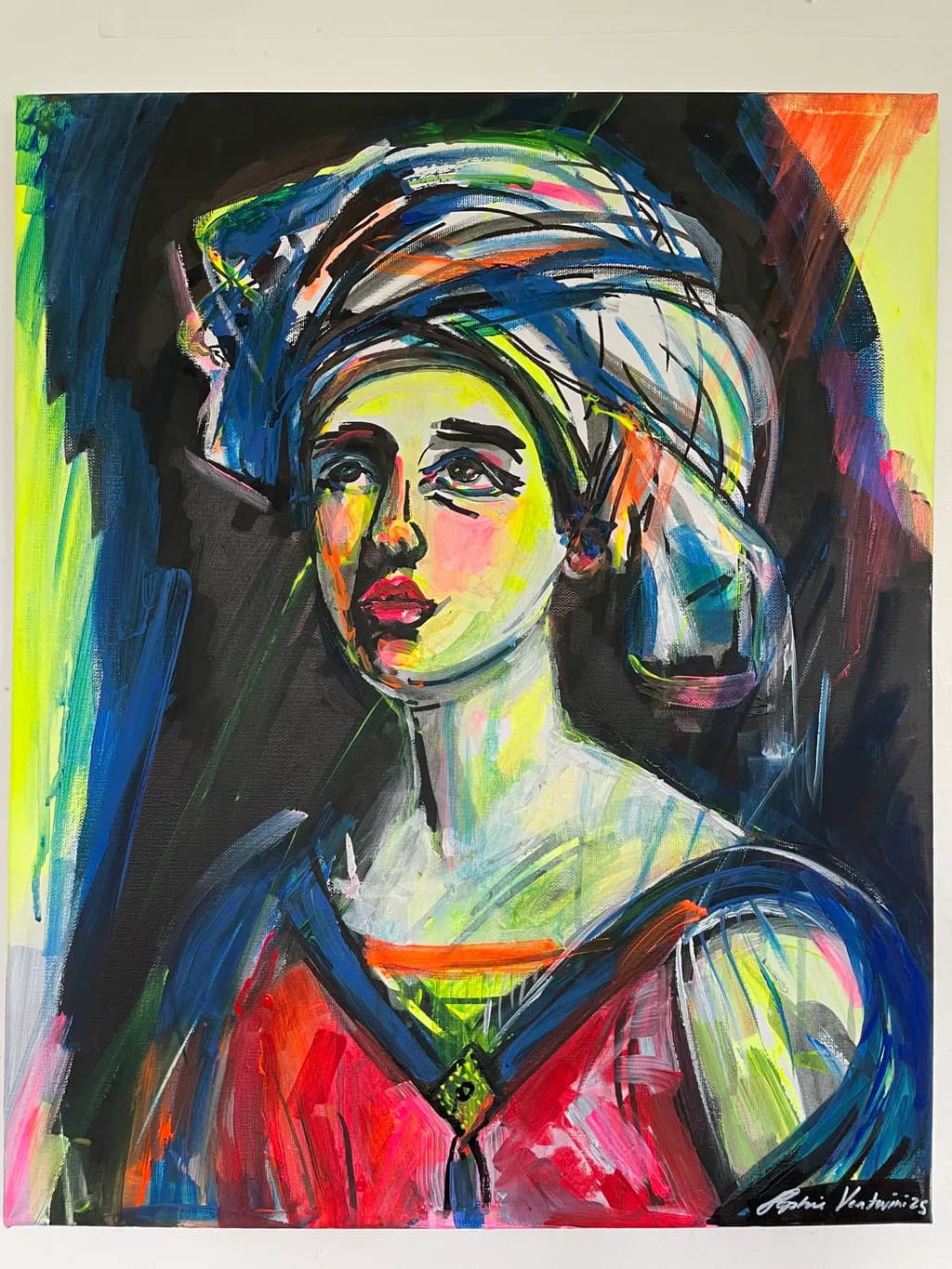 Vibrant Elegance: A Modern Portrait of Grace and Strength