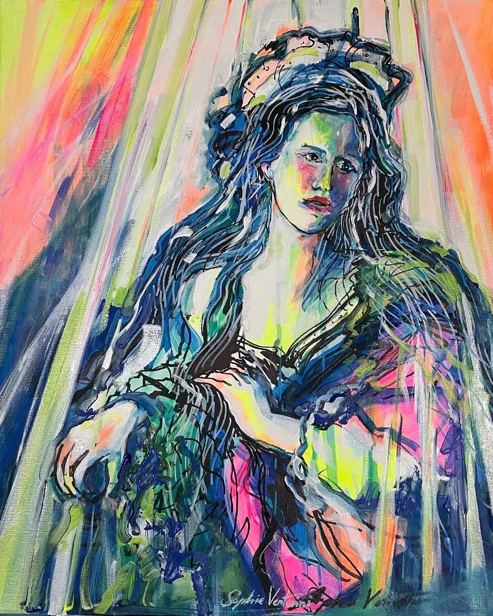 Ethereal Embrace: A Vibrant Journey Through Color and Emotion
