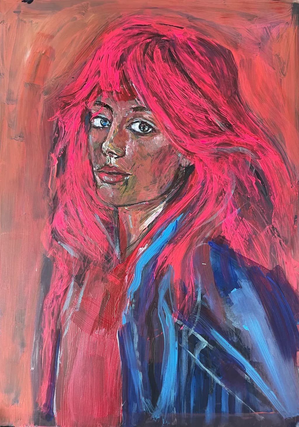 Vibrant Echoes: A Portrait of Bold Expression