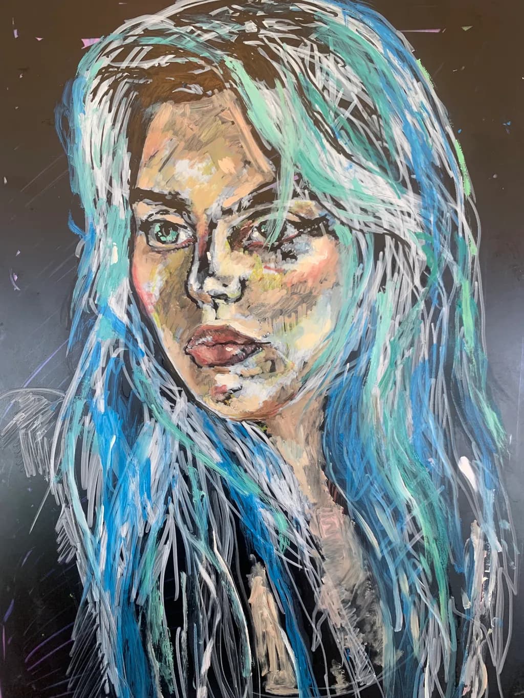 Whispers of Color: A Portrait of Ethereal Beauty