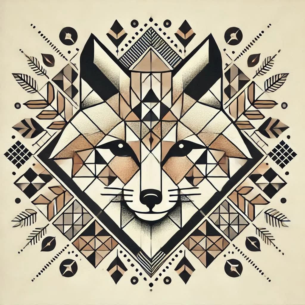 Geometric Fox: A Modern Fusion of Nature and Artistry