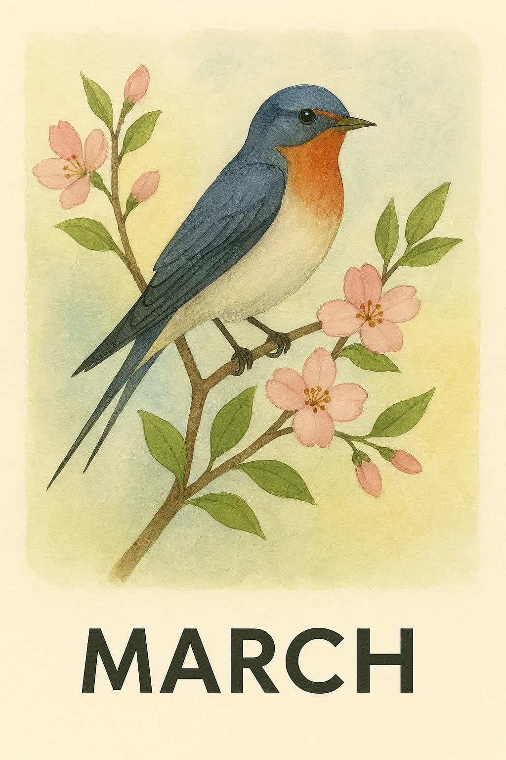 Whispers of Spring: A Bluebird's Serenade in March