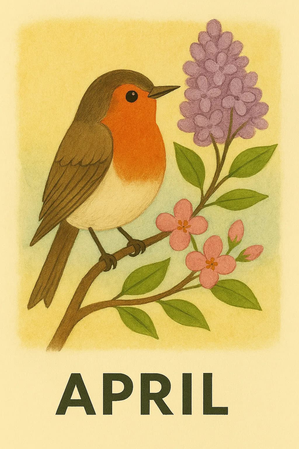 Whispers of Spring: A Charming Robin Amidst Blossoms