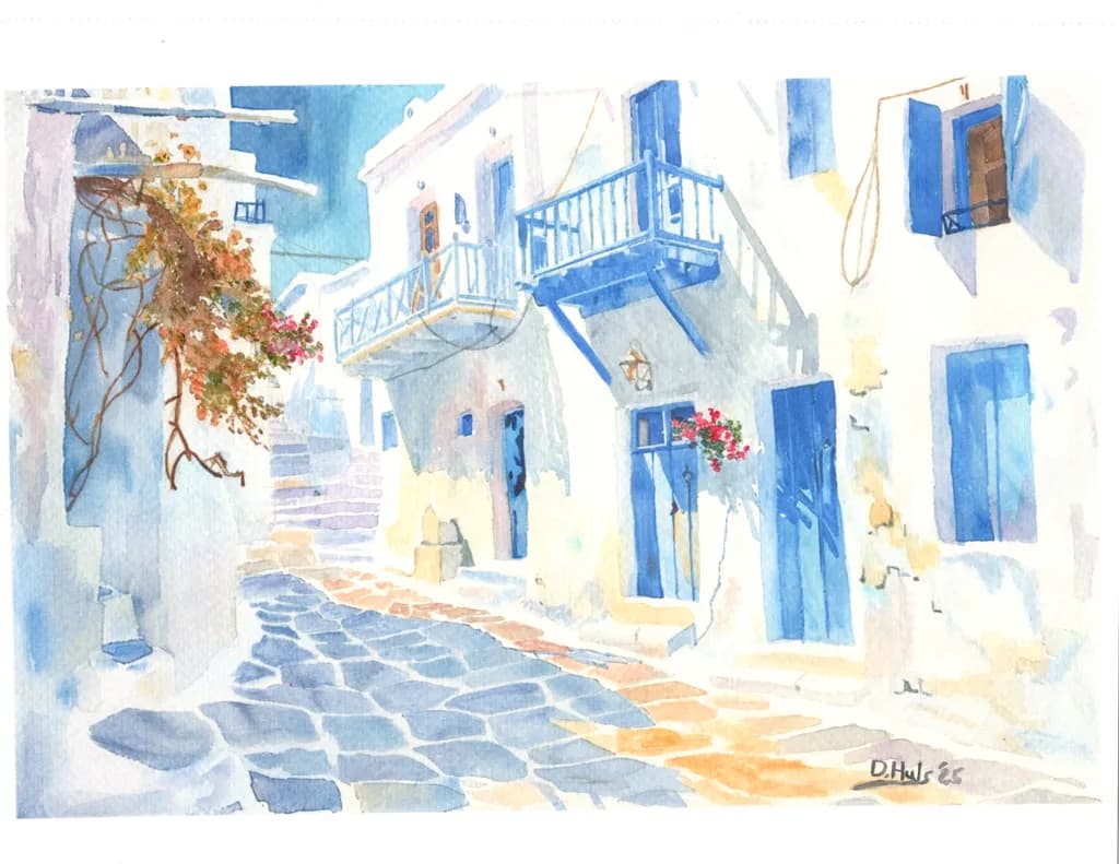 Megalochori Street, Greece