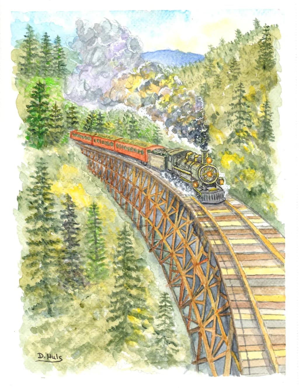 Forest Train Crossing