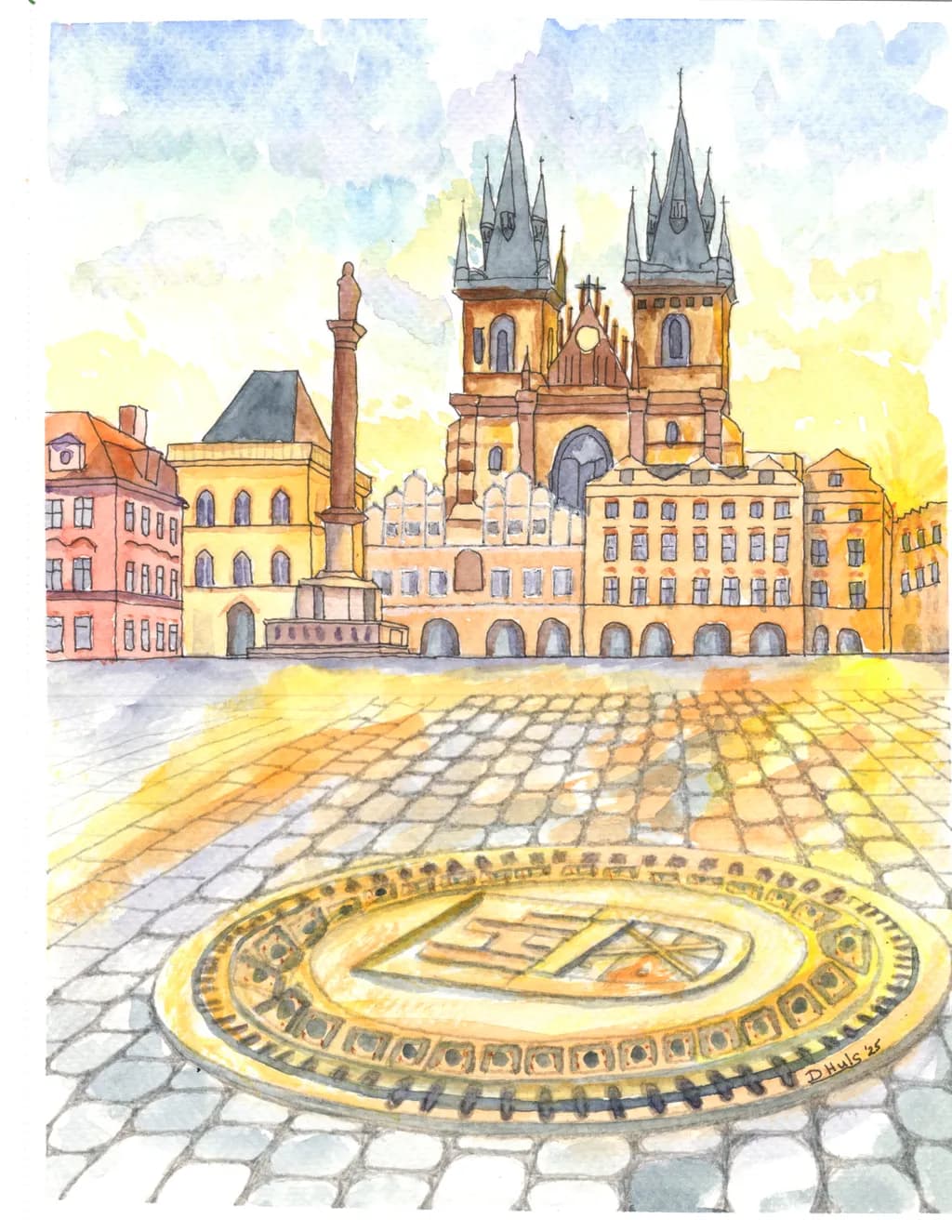 Prague Square Scene