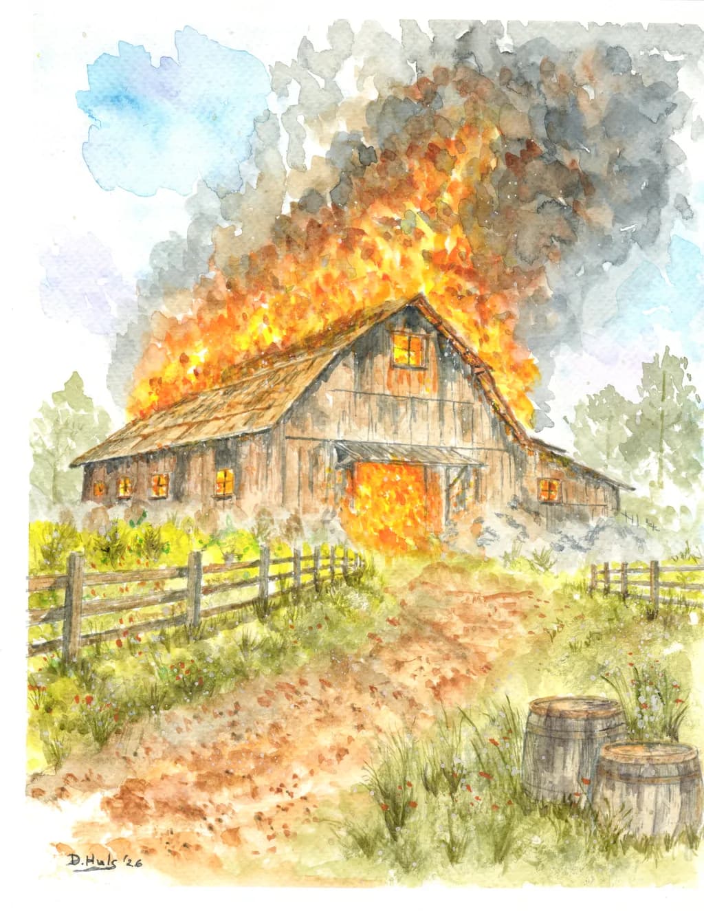 Burning Barn