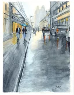 City Rain Reflection