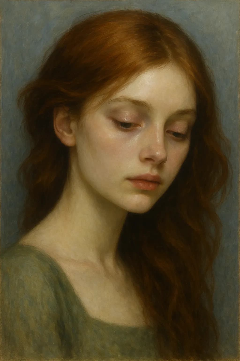 Whispers of Serenity: A Portrait of Contemplation and Grace