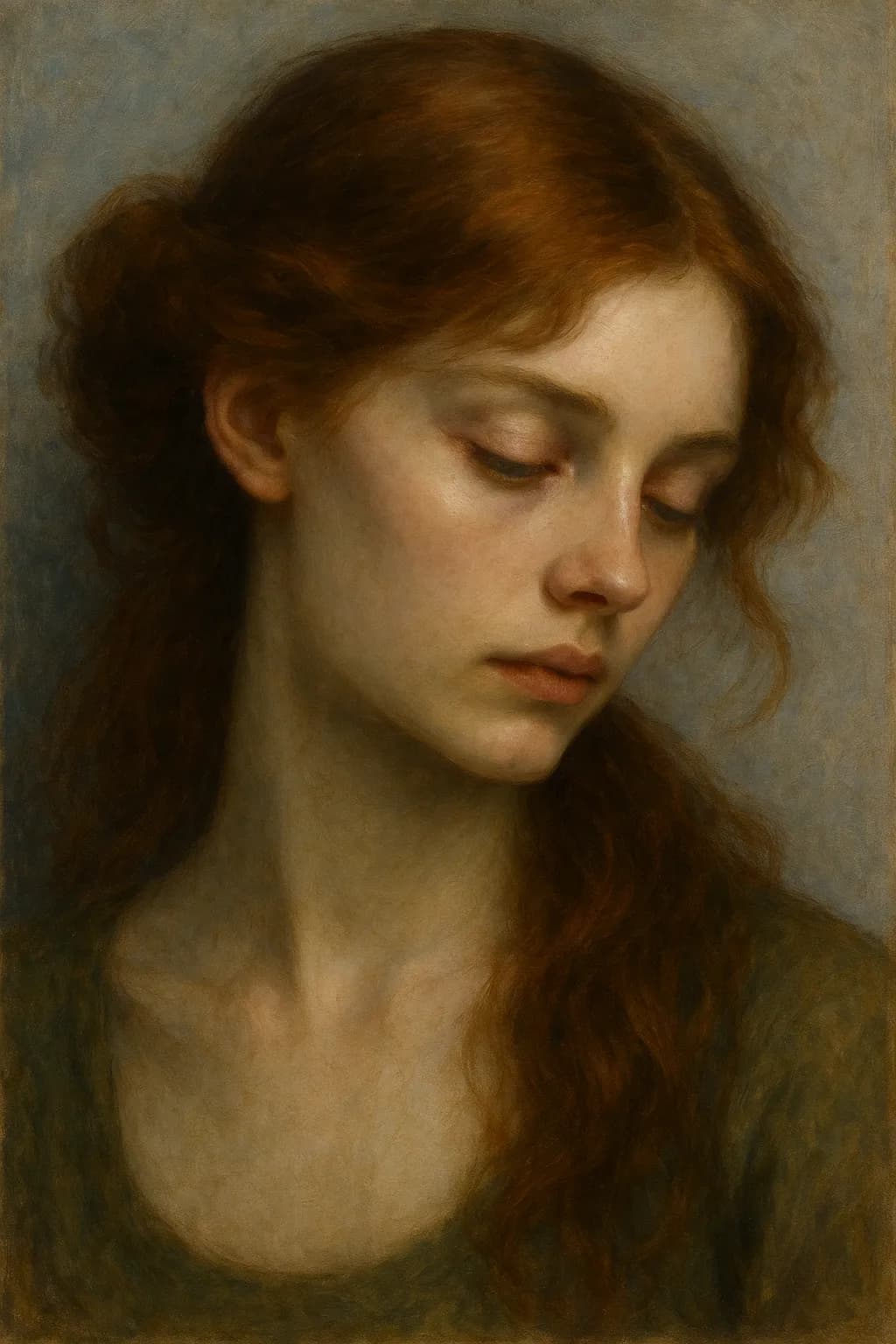 Whispers of Serenity: A Portrait of Contemplation and Grace