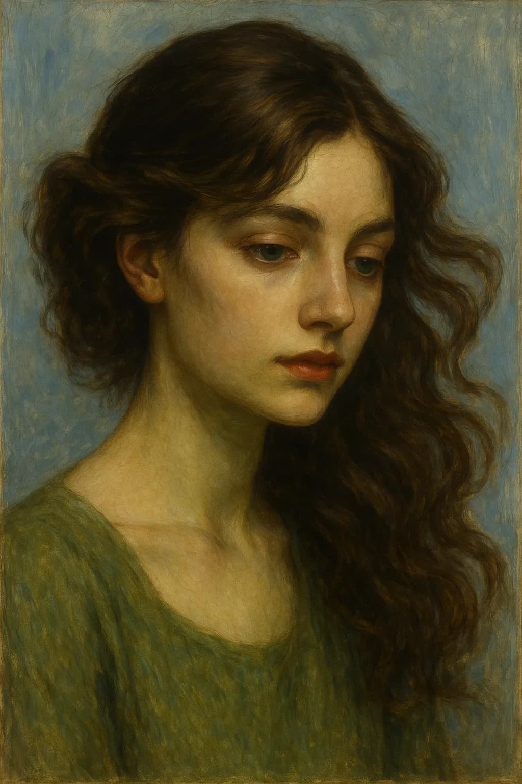 Whispers of Serenity: A Portrait of Contemplation and Grace