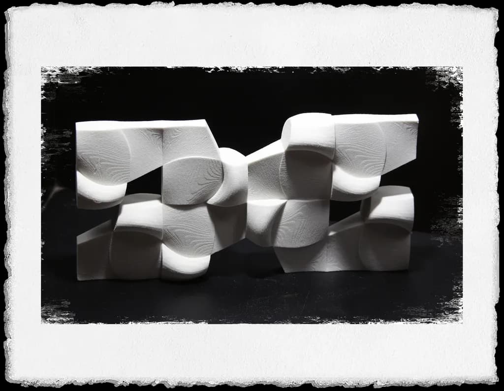 Fluid Harmony: A Dance of Curves in White Sculpture