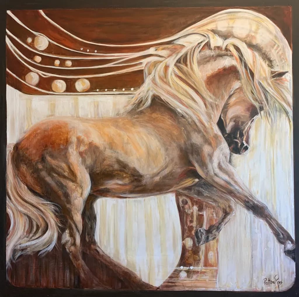 Majestic Whispers: The Dance of the Golden Mane