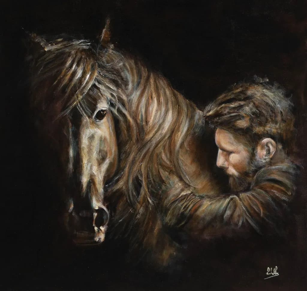 Whispers of Connection: Embracing the Spirit of Man and Horse