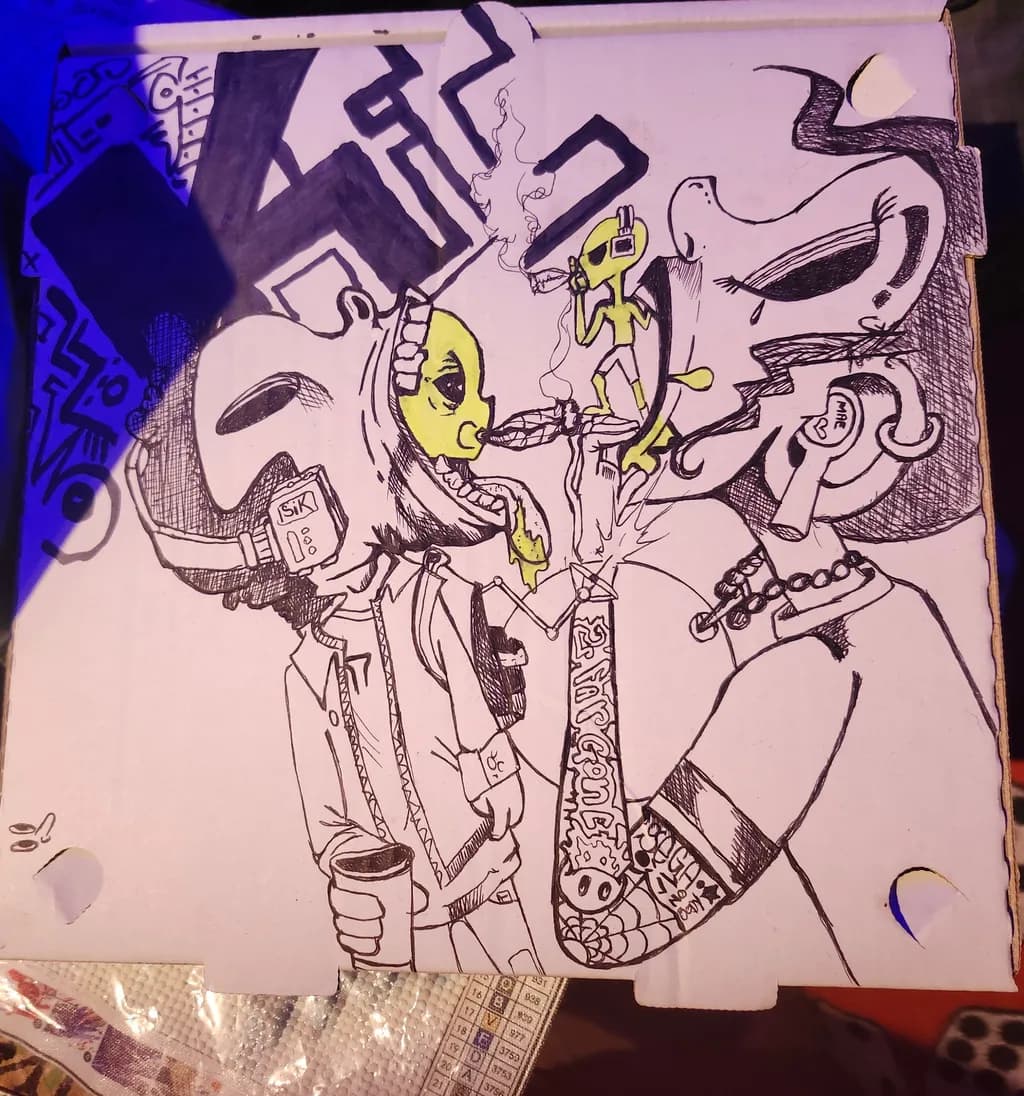 Urban Smoke Exchange (its drawn on a pizza box)