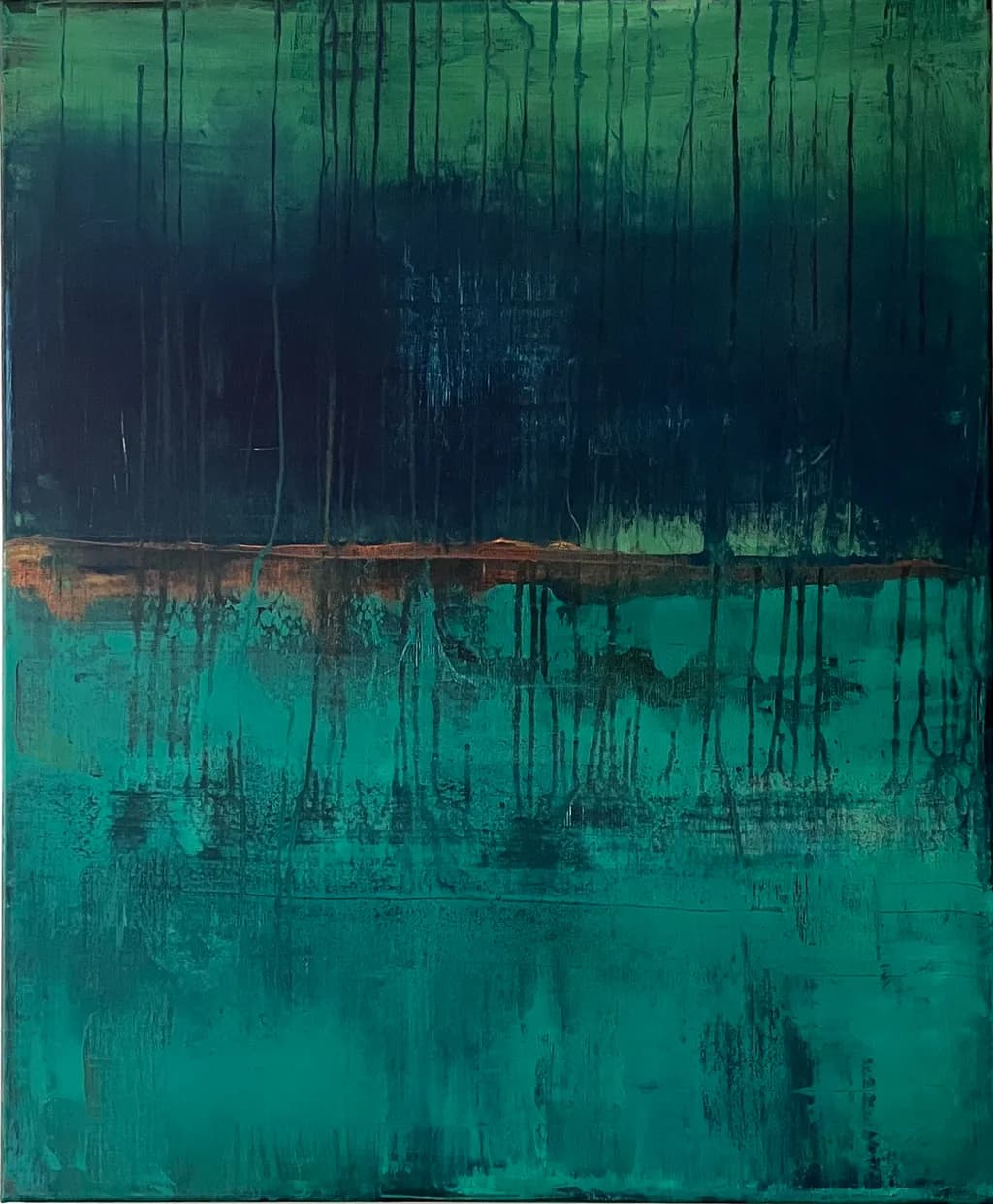 Emerald Dreams: A Serene Dance of Color and Texture