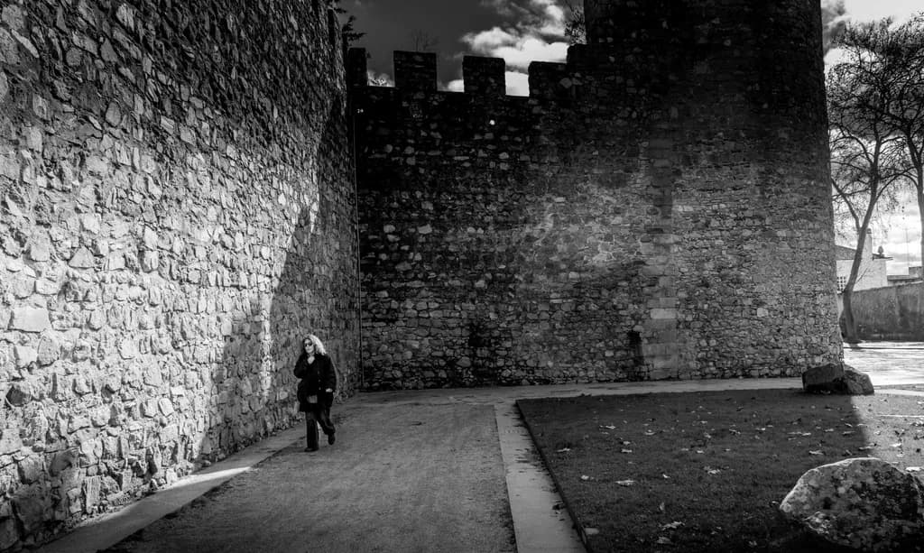 Urban Solitude: A Monochrome Journey Through Architectural Shadows