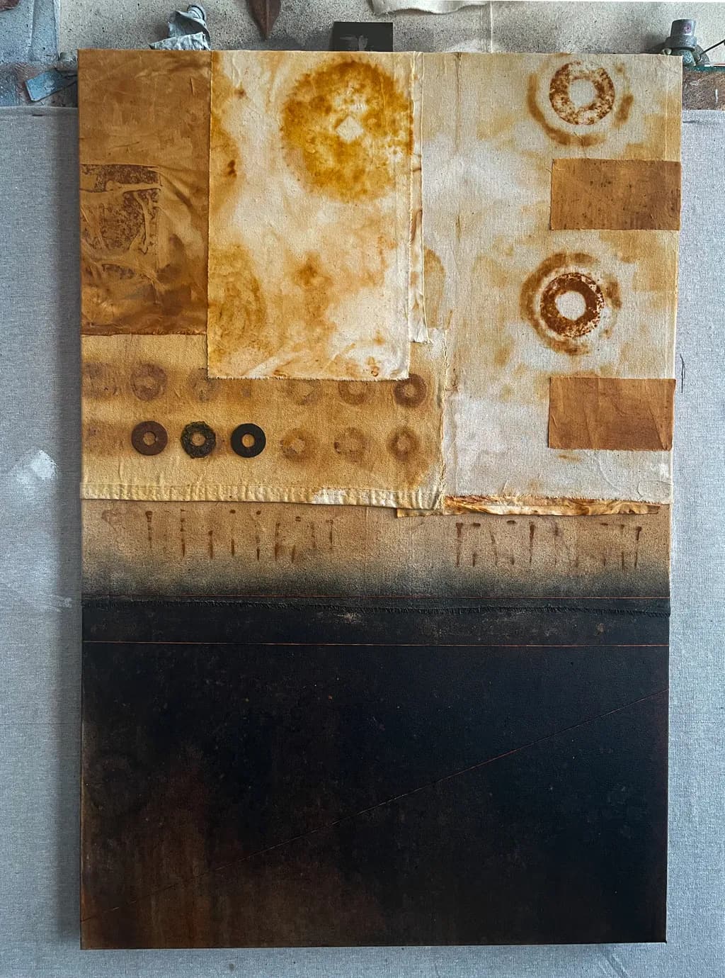 Rustic Echoes: A Journey Through Time and Texture in Mixed Media Art
