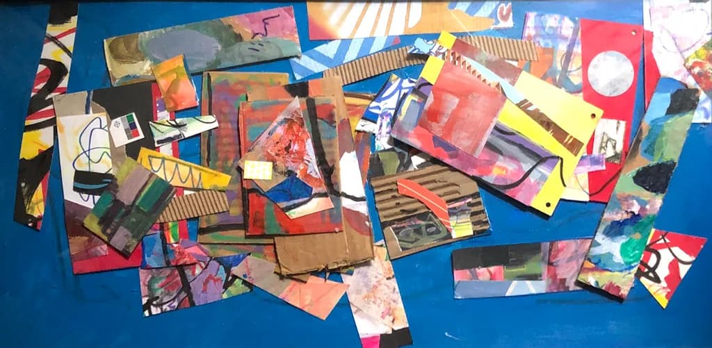 Vibrant Layers: A Colorful Abstract Collage Journey Through Creative Expression