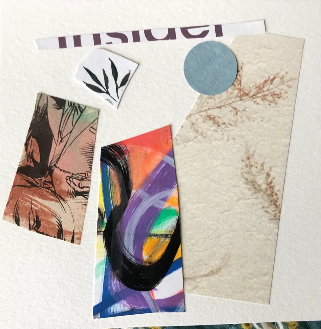 Whispers of Color: A Mixed Media Exploration of Form and Texture