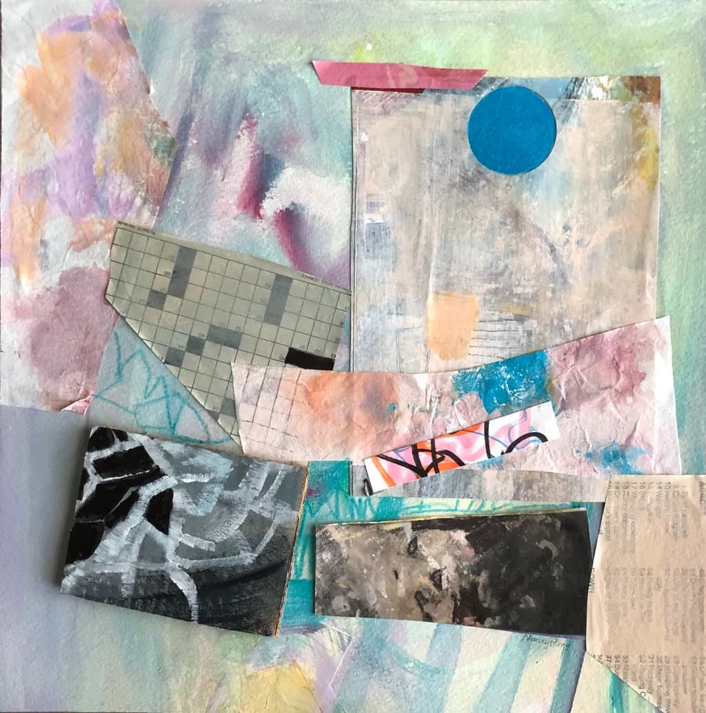 Whispers of Color: A Mixed Media Exploration of Texture and Form