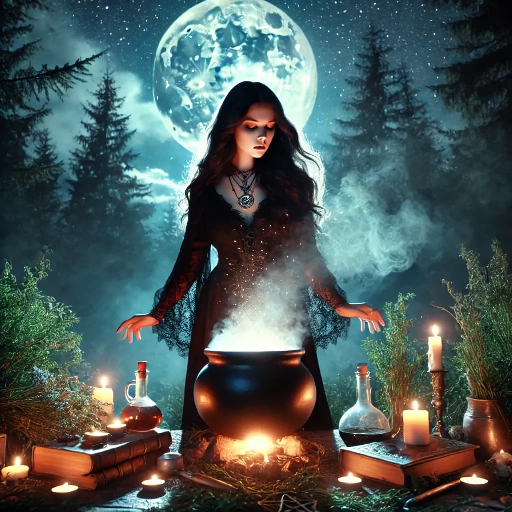 Moonlit Cauldron: A Ritual of Enchantment and Transformation