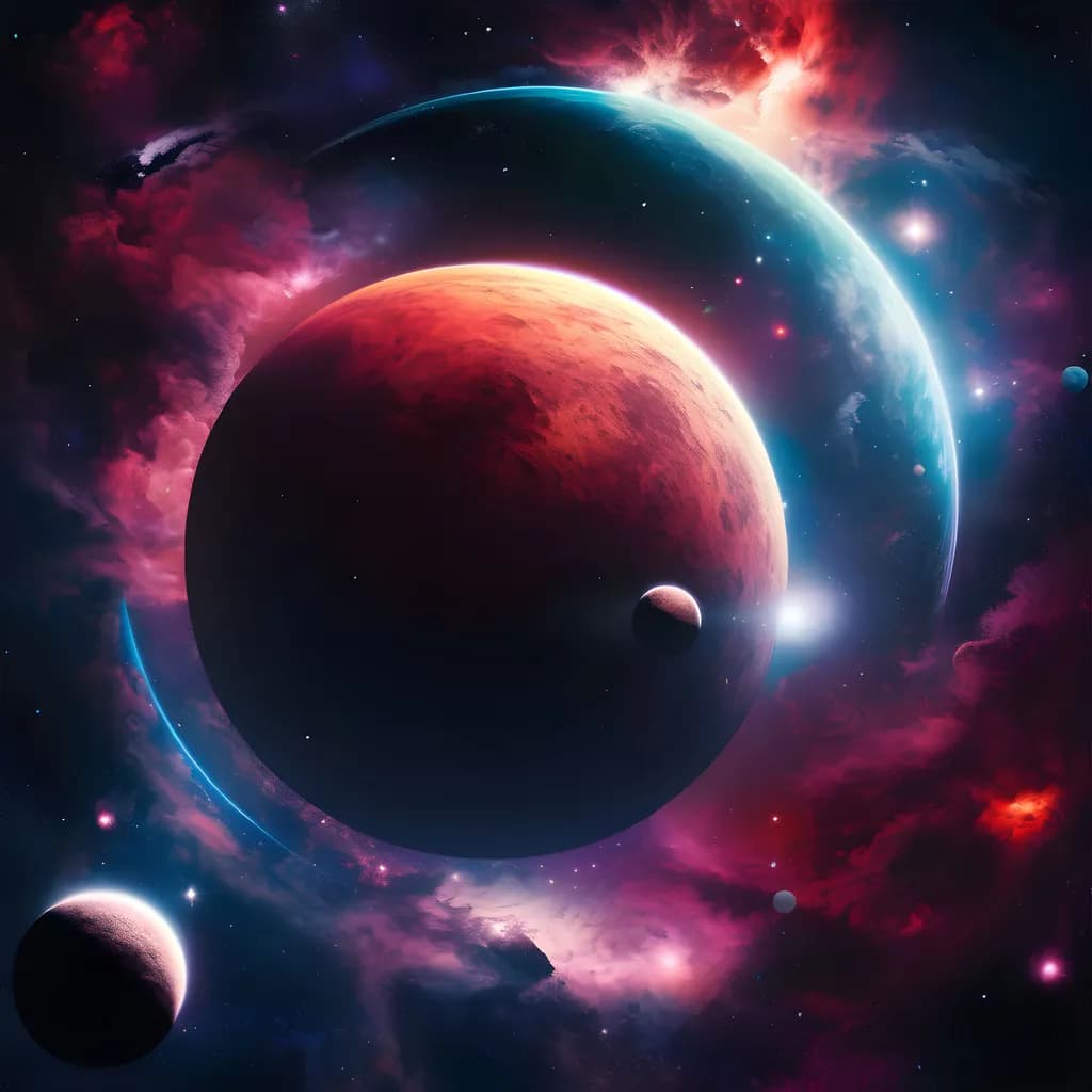 Celestial Cauldron: A Cosmic Dance of Planets and Stars