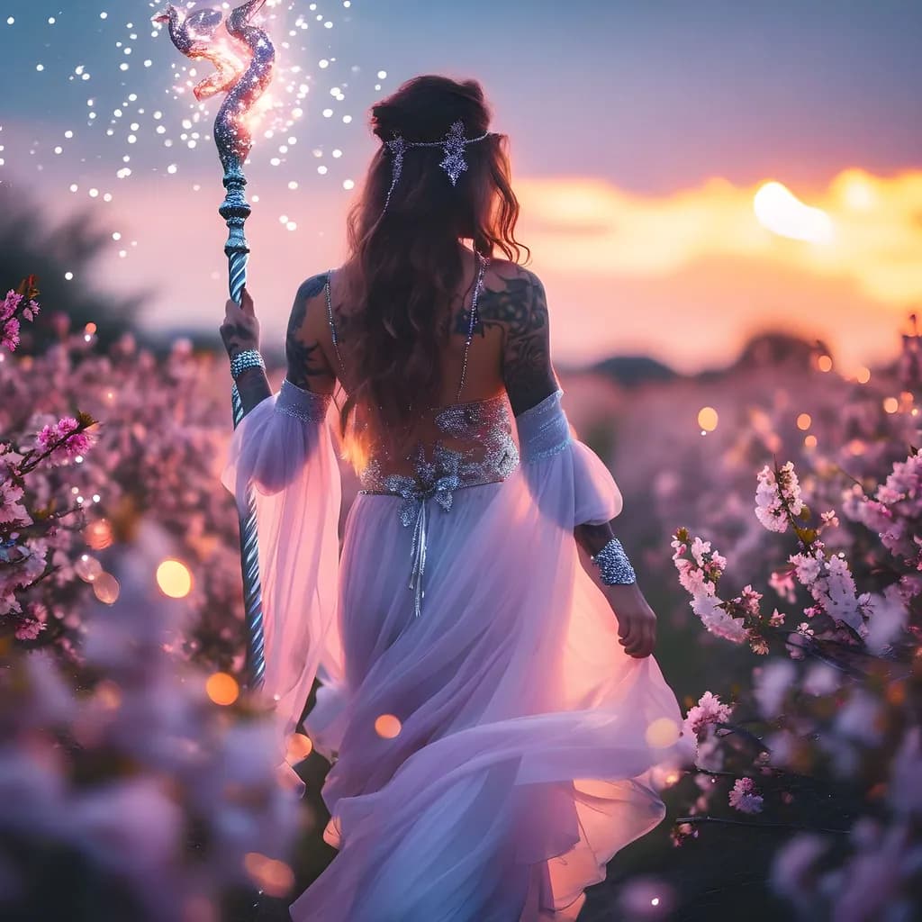 Whispers of the Enchanted: A Journey Through Floral Realms and Cosmic Dreams