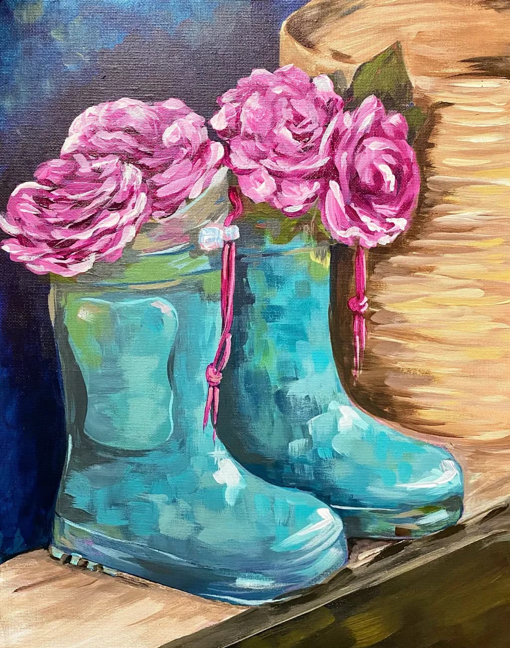 Whispers of Spring: Blooming Boots Embraced by Nature's Touch