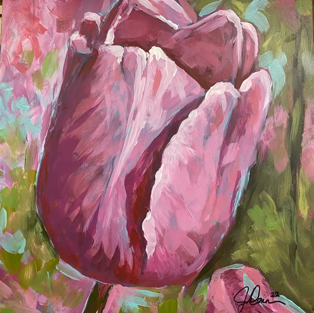 Whispers of Spring: A Tulip's Embrace in Soft Pink Hues