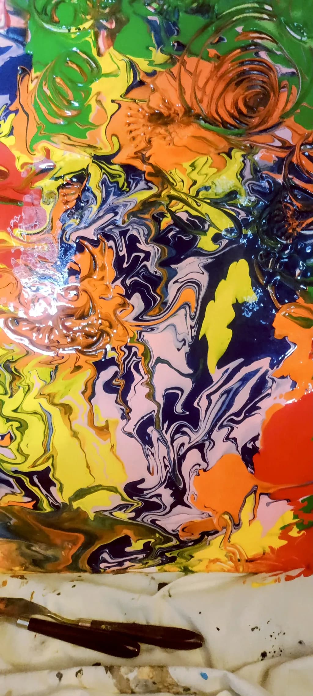 Vibrant Whirl: A Dance of Color and Emotion in Abstract Art
