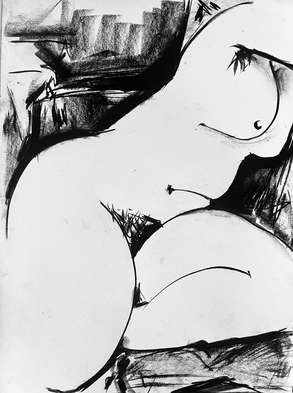 Curves of Expression: A Monochrome Journey Through Abstract Form
