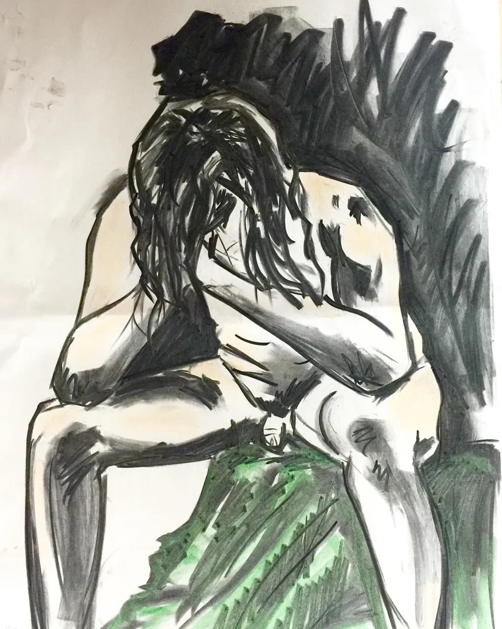 Emotional Solitude: A Study of Vulnerability in Monochrome Artistry