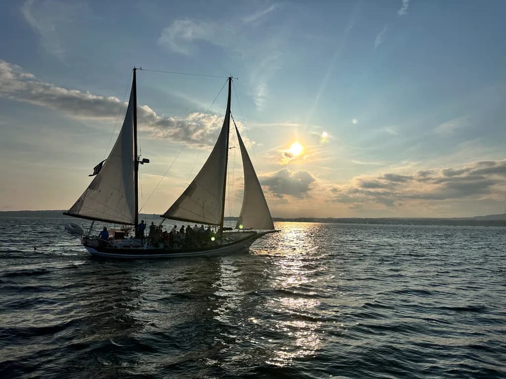 Sailing into the Sunset: A Serene Voyage on Tranquil Waters