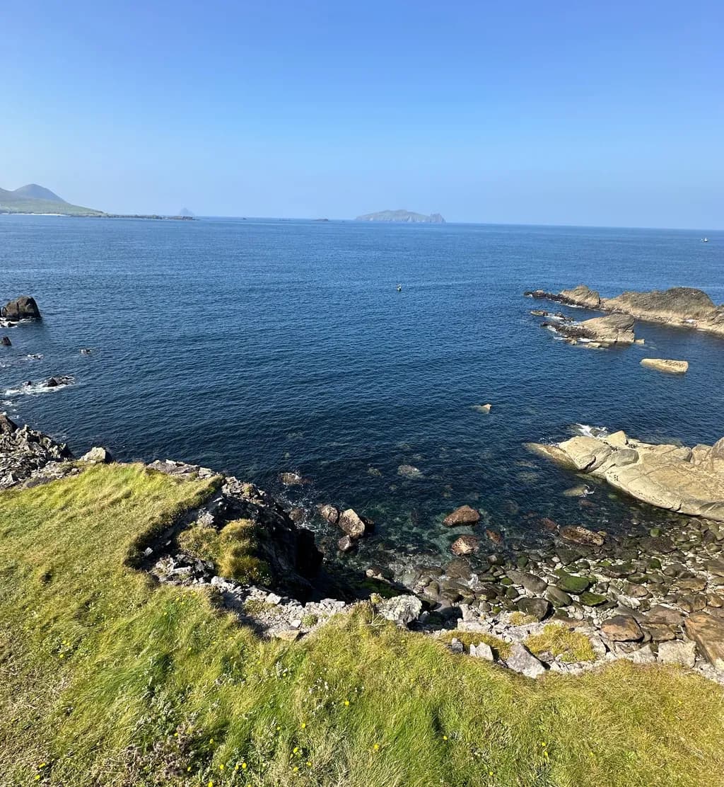 Serenity by the Coast: A Tranquil Blue Landscape of Nature's Beauty