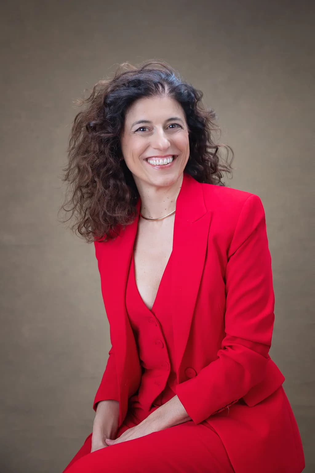 Radiant Elegance: A Portrait of Confidence in Red