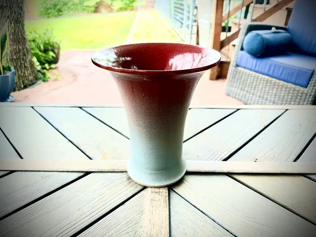 Crimson Gradient Vase