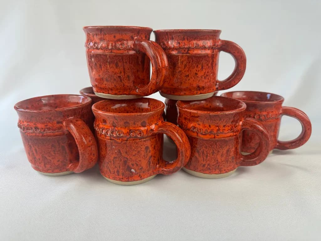 Rustic Red Mugs