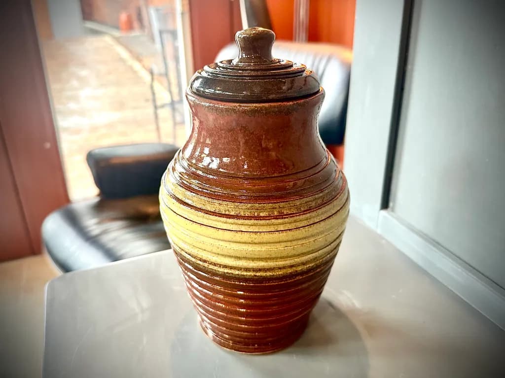 Earthy Spiral Jar