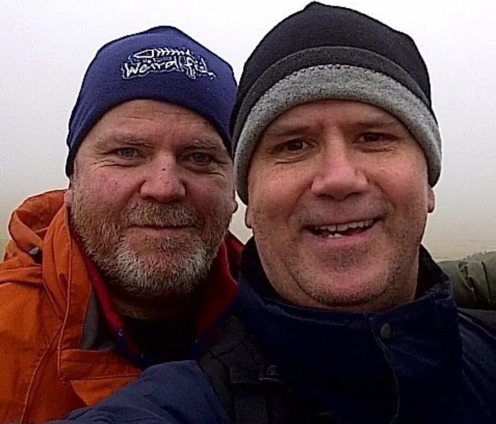 Two Friends in the Mist: A Journey of Connection and Adventure