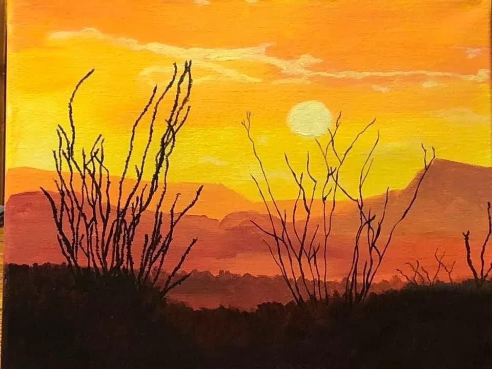 Serene Sunset Silhouettes: Embracing Nature's Warmth